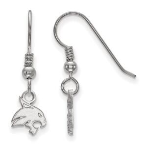 Sterling Silver Texas State University XS (Tiny) Dangle Earrings